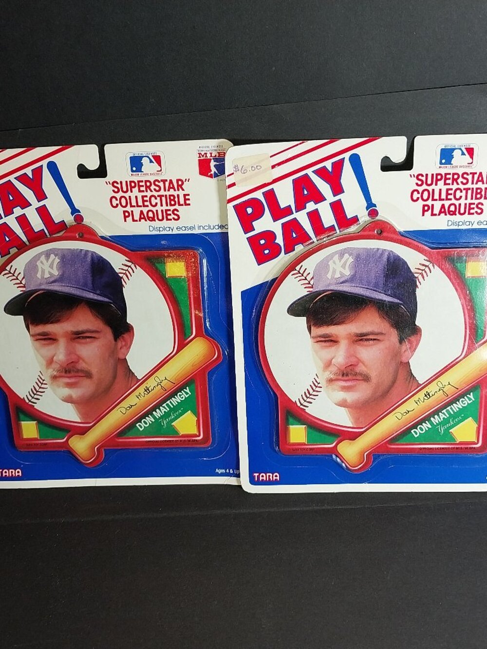 Don Mattingly Play Ball Superstar Collectible Plaque MLB LOT OF 2